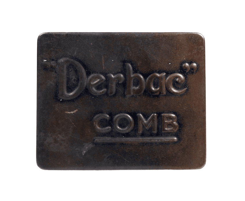 Vintage Medical Advertising Use Derbac Soap Hygienic Nickel Plated Comb 1950s School Nit Nurse Hair