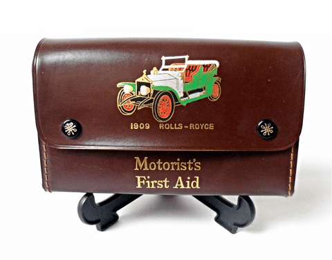 Vintage Medical Kit 1909 Rolls Royce Leather Motorists First Aid Set Car Driving Crela Manchester