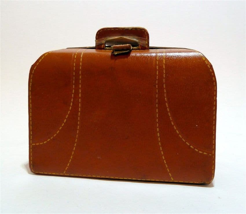 Vintage Medical Kit Miniature Suitcase Bag Leather Cased First Aid Set Contents Travel Doctors