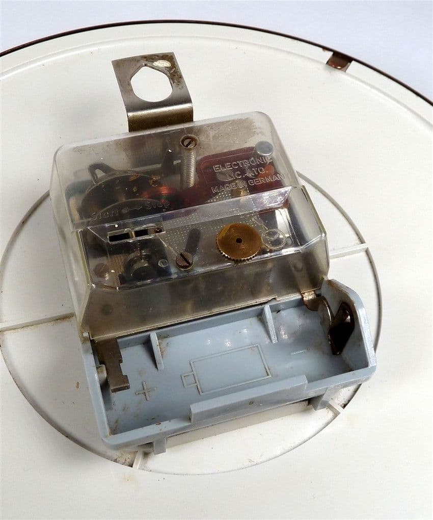 Vintage Metamec England Black Rose Gold Kitchen Battery Wall Clock Mid Century Jentique 60s Junghans