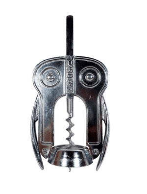 Vintage Mid Century Chrome Plated BOJ Elbar Owl Double Lever Corkscrew Bottle Opener Spanish Spain