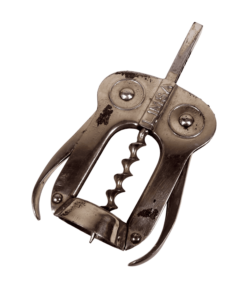 Vintage Mid Century Chrome Plated LIMSA Owl Double Lever Corkscrew