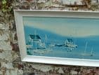 Vintage Mid Century Harbour Print by Sid Mullier framed by Prints for Pleasure Large 33