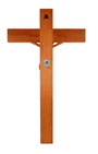 Vintage Mid Century Italian Anri Carved Wood Wooden Crucifix Cross Christianity Jesus Christ