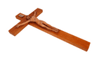 Vintage Mid Century Italian Anri Carved Wood Wooden Crucifix Cross Christianity Jesus Christ