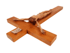 Vintage Mid Century Italian Anri Carved Wood Wooden Crucifix Cross Christianity Jesus Christ