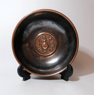 Vintage Mid Century Pal Bell Co Ltd Israel Copper Bowl Dish Circa 1950s Israeli Judaica