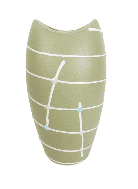 Vintage Mid Century West German Dumler & Breiden Freeform Art Pottery Geometric Vase 1960 1276-18