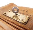 Vintage Midland Bank Limited Leather Night Safe Money Deposit Bag c/w Original Hodges Locks Key