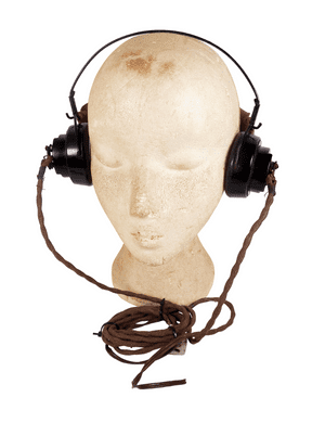 Vintage Military WW2 British Army DLR No.5 H ITBA5 Finnigans Radio Headset Headphones