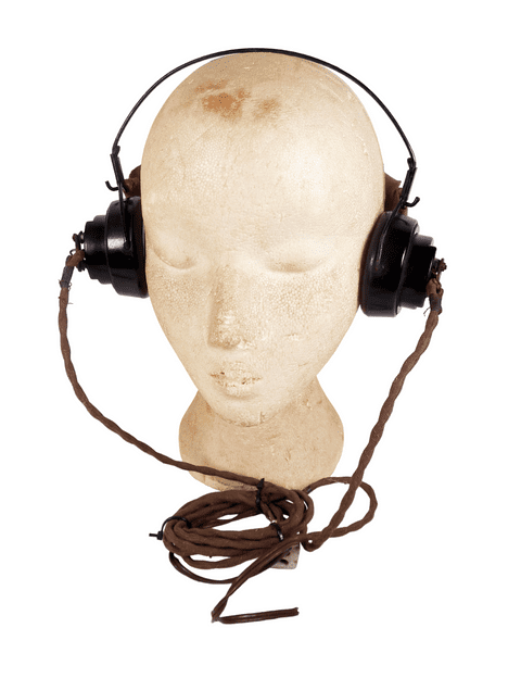 Vintage Military WW2 British Army DLR No.5 H ITBA5 Finnigans Radio Headset Headphones