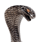 Vintage Motoring Chrome Cobra Car Mascot Hood Ornament on Base Automobilia