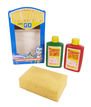 Vintage Motoring Garage 1992 Castrol Simoniz Parker's Thunderbirds Car Cleaning Kit Shampoo Polish