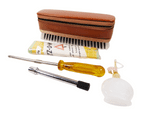 Vintage Motoring Garage English Cow Hide Leather Nylon Brush Car Valet Kit  Tools Gauge Unused
