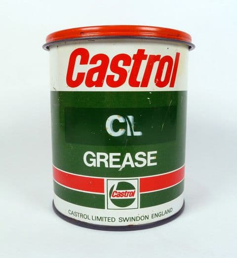 Vintage Motoring Garage Tin Castrol Limited Swindon CL Grease 500g Tin c/w Contents Castrolease