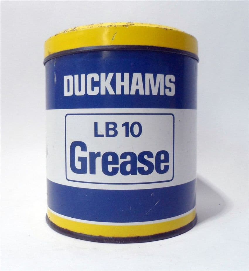 Vintage Motoring Garage Tin Duckhams LB10 Grease 1.1lb Tin c/w Contents Duckham London Display