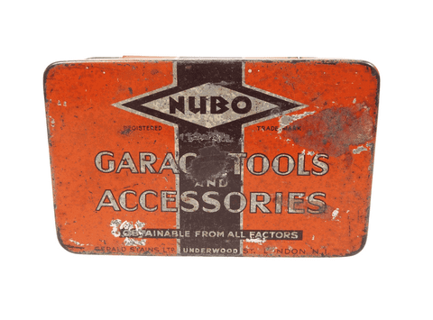 Vintage Motoring Gerald Stains Ltd Underwood St London Nubo Garage Tools & Accessories Tin