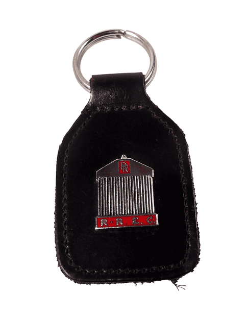 Vintage Motoring RREC Rolls Royce Enthusiasts Club Leather Enamel Keyring Automobilia Car Motor