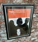 Vintage Music Framed Signed 2014 New Order Kevin Cummins Manchester Exhibition Gallery Poster Red