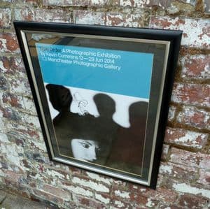 Vintage Music Framed Signed 2014 New Order Kevin Cummins Manchester Exhibition Gallery Poster Blue