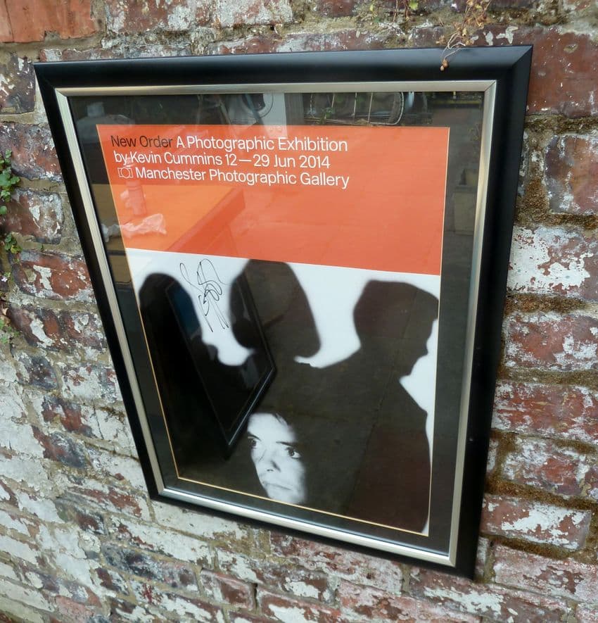 Vintage Music Framed Signed 2014 New Order Kevin Cummins Manchester Exhibition Gallery Poster Red