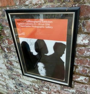 Vintage Music Framed Signed 2014 New Order Kevin Cummins Manchester Exhibition Gallery Poster Red