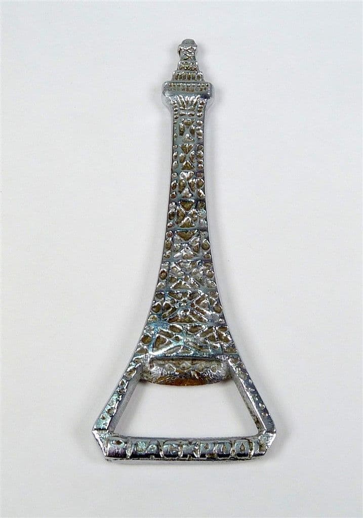 Vintage Nickel Plated Brass Blackpool Tower Crown Cork Bottle Opener Souvenir Rd No 844432
