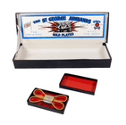 Vintage NOS St George Gold Plate Expanding Armlet Shirt Sleeve Spring Arm Bands New Shop Display Box