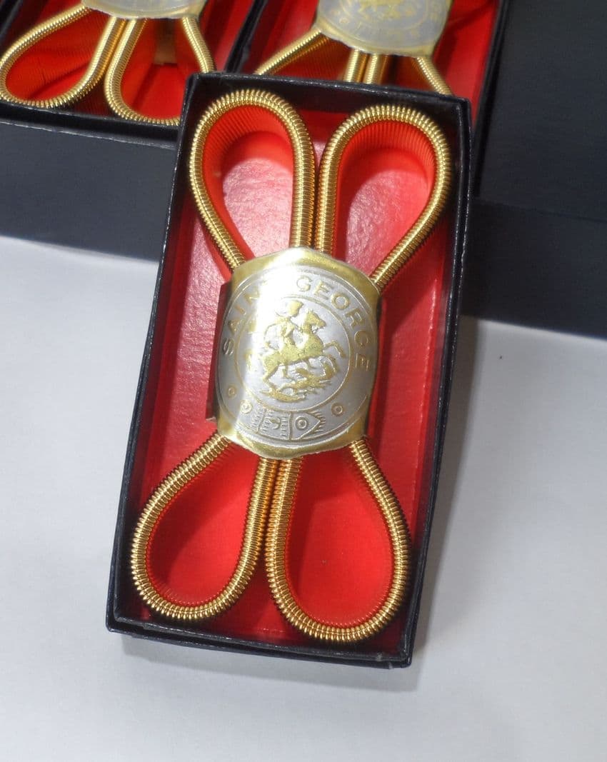 Vintage NOS St George Gold Plated Expanding Armlet Shirt Sleeve Spring Arm Bands New in Original Box