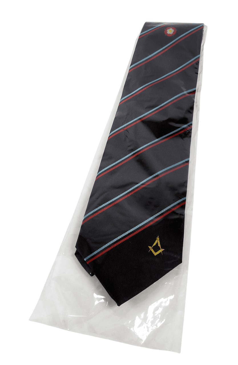 Vintage NOS West Lancashire Freemasons Masonic Symbol Tie Masons Unused as New in Packet BNIP