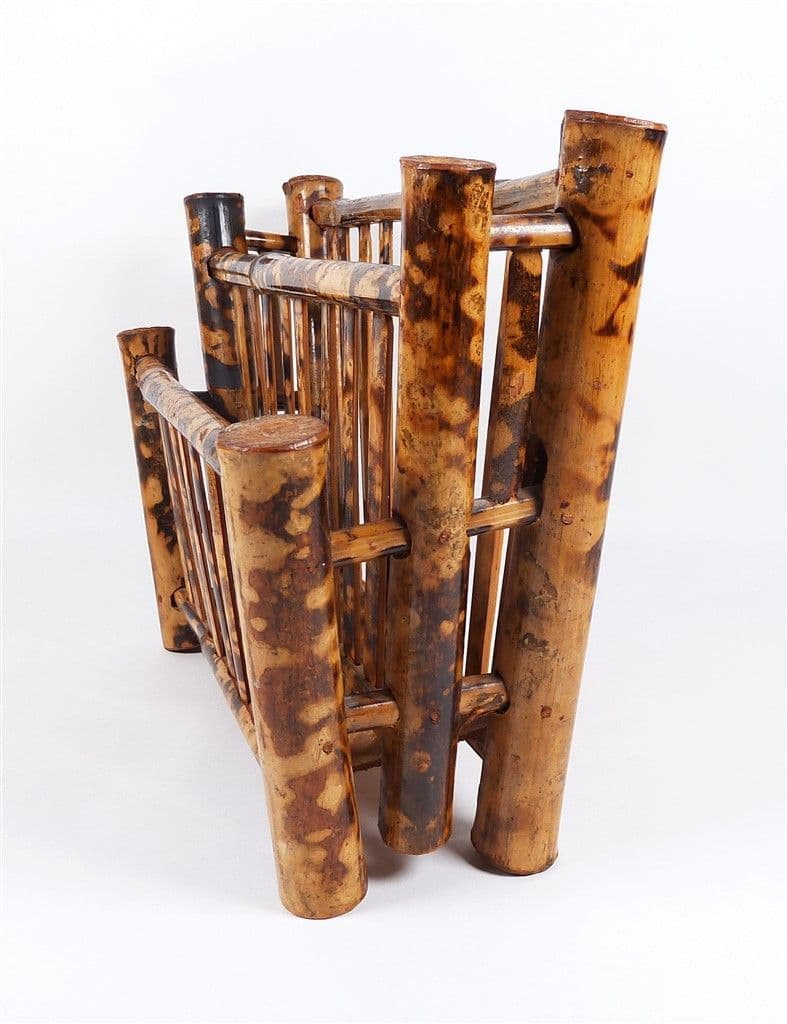 Vintage Office Desk Bamboo Cane Letter Rack Desk Tidy Stationery Holder ...
