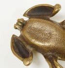 Vintage Office Hinged Brass Frog Desk Tidy England 1930s Paper Clips Fasteners Pins Stamps Etc