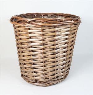 Vintage Office Wicker Waste Paper Basket 1980s Bin Rubbish Sturdy Bathroom Study