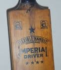 Vintage Old Arindco Imperial Driver Cricket Bat Arindera Sports Jullunder India Circa 1970s