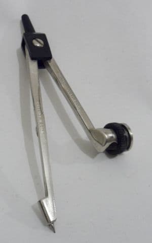 Vintage Old School Days English Patent Helix Drawing Pencil Compass 1970s 1980s