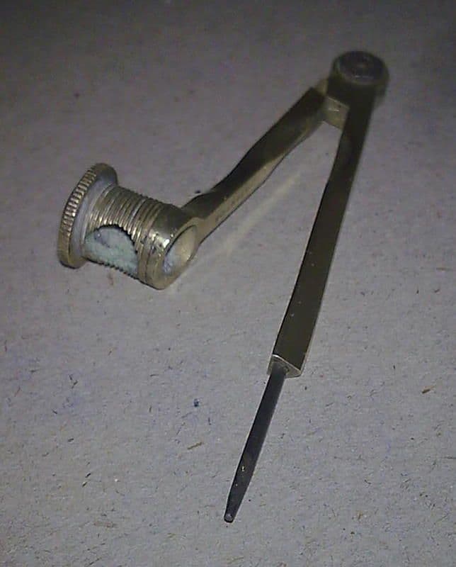 Vintage Old School Days English Solid Brass Helix 1905 Patent Drawing Pencil Compass 1910s