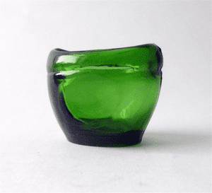 Vintage Optabs Bradford Advertising Ophthalmic Green Glass Eye Wash Bath 1950s Tablet Eye Lotion