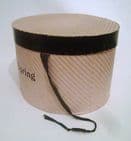 Vintage Oval Hat Box Advertising F L Spring Queen Street Blackpool Circa 1950s