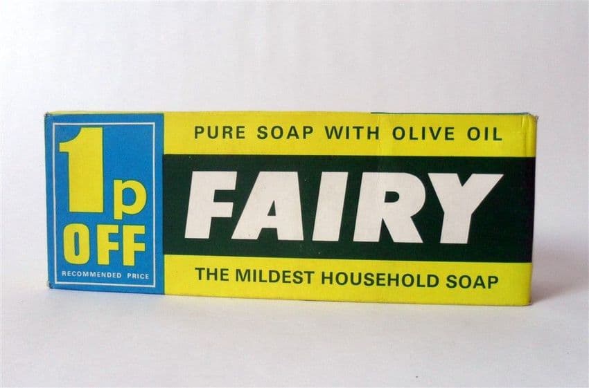 Vintage Packaging 2 Large Proctor & Gamble Fairy Household Soap Original Box 1970s 1p OFF Price