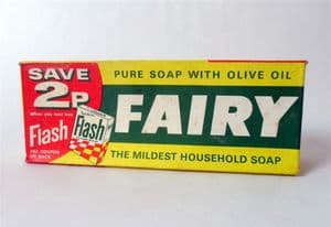 Vintage Packaging 2 Large Proctor & Gamble Fairy Household Soap Original Box 1970s 2p OFF Flash
