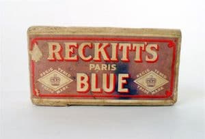 Vintage Packaging Washing Laundry Reckitt's Bag Blue 8 Unused Paris Blue Dolly Cube Australia