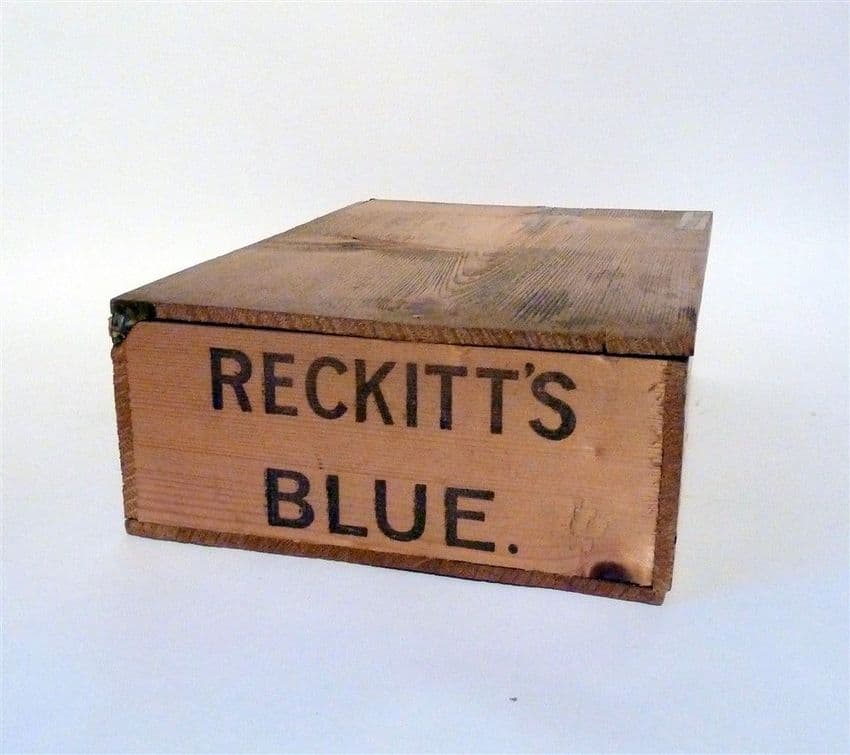 Vintage Packaging Washing Laundry Reckitt s Bag Blue Trade Pine Box