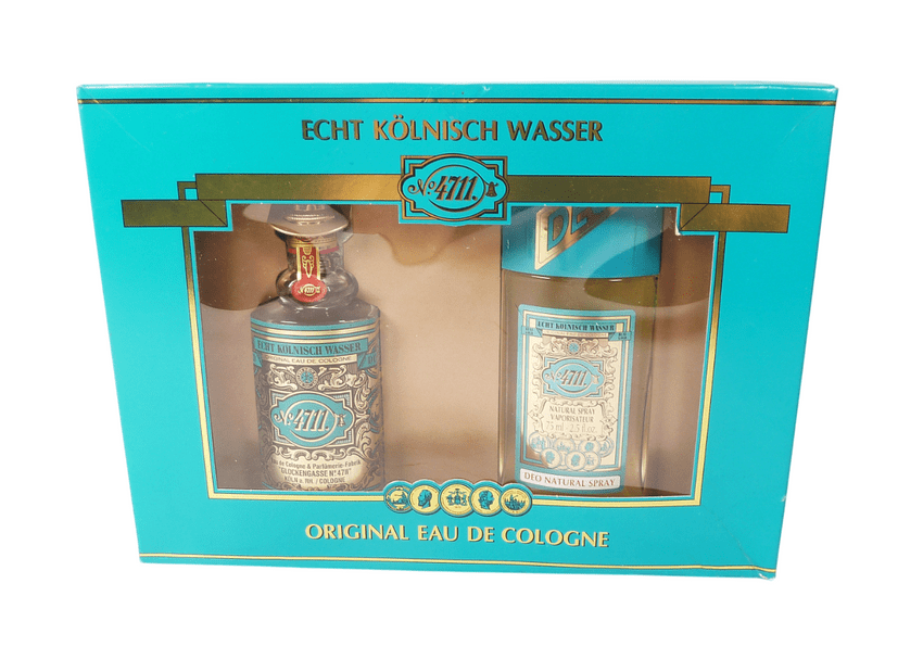 Vintage Perfume Echt Kolnisch Wasser No.4711 75ml Eau de Cologne & 75ml Deo Natural Spray Gift Set