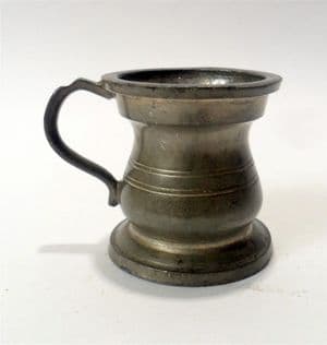 Vintage Pewter Single Tankard Measure 1/5 Gill Gaskell & Chambers Birmingham 1960s