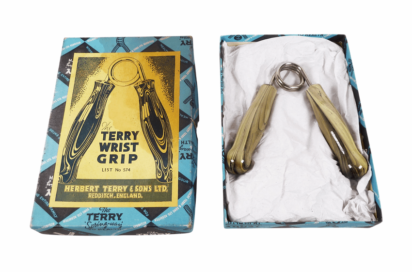 Vintage Physical Culture Gym Terrys Wrist Grip Spring Grip Hand Strengthener Gripper Exerciser 1950s