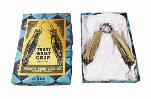 Vintage Physical Culture Gym Terrys Wrist Grip Spring Grip Hand Strengthener Gripper Exerciser 1950s