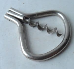 Vintage Pocket Corkscrew Folding Bow Corkscrew Circa 1950s Stamped Foreign