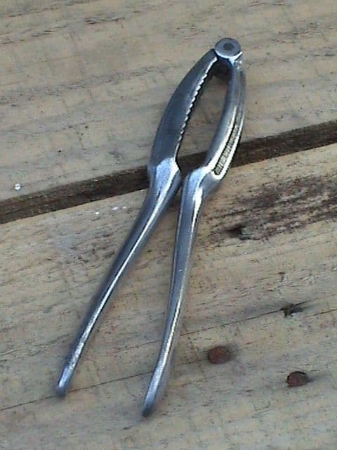 Vintage Polished Aluminium Nutcracker Nut Cracker Circa 1940/50s