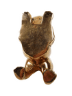 Vintage Polished Brass Bulldog Dog Puppy Figure Ornament Sculpture Desk Paperweights Circa 1970s