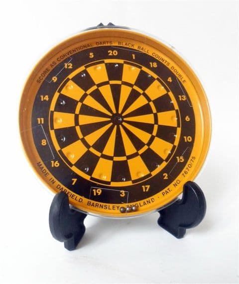 Vintage Provisional Patent Tin Darts Ball Bearing Handheld Game Darfield Barnsley England Travel